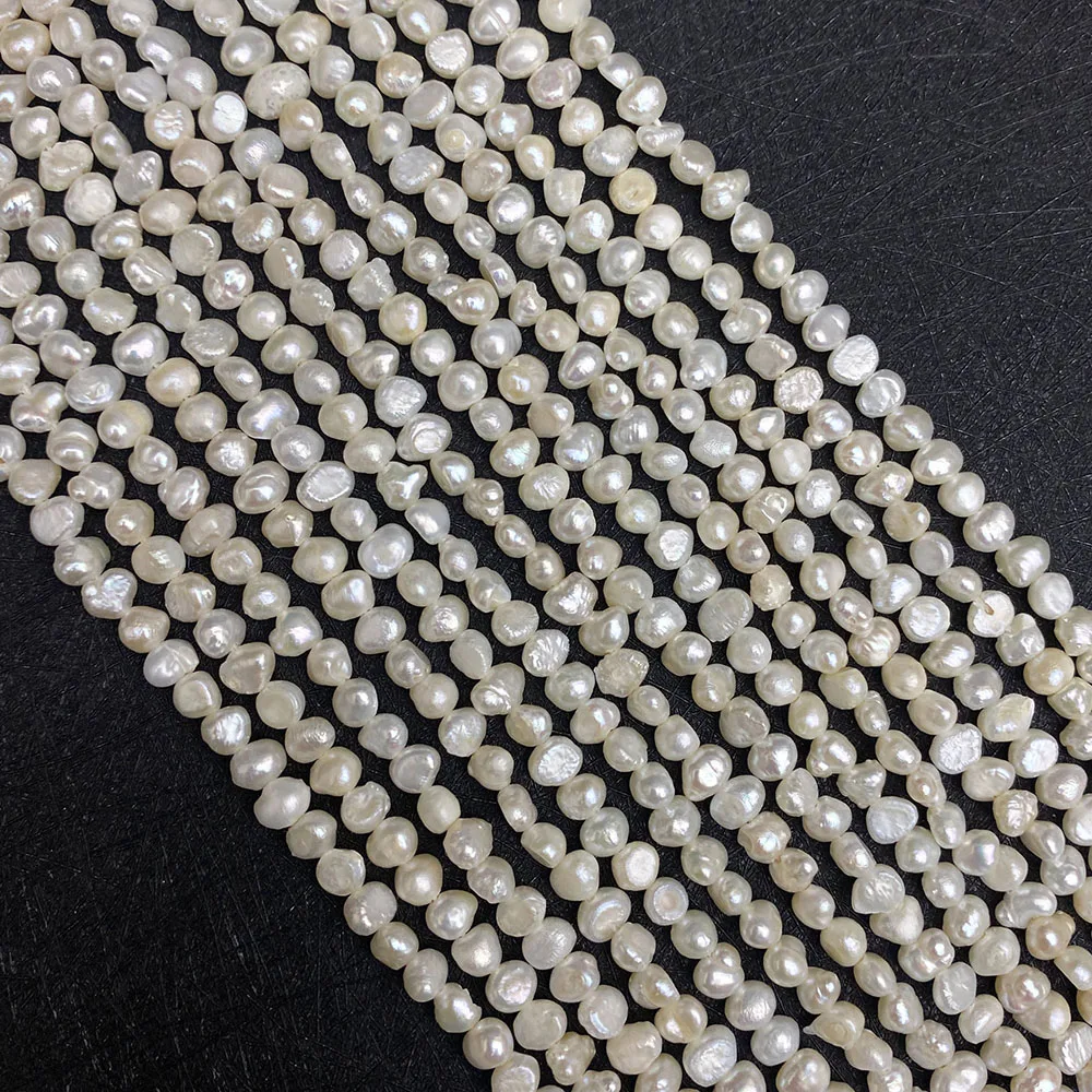 

4-12mmA Grade Freshwater Pearl Loose Beads Irregular Shape Perforated Charm Beaded Horizontal Hole for Making DIY Bracelet