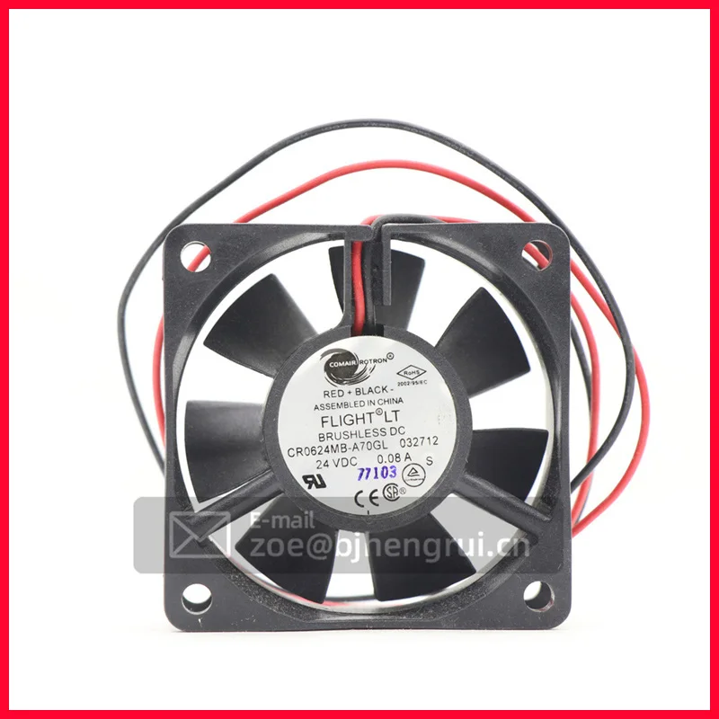 

COMAIR ROTRON CR0624MB-A70GL 6025 24V DC 0.08A 60x60x25mm PWM Ball Bearing 6cm chassis axial cooling fan