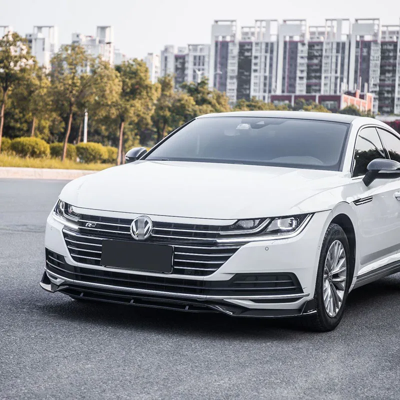 

Передний бампер, спойлер, защитная пластина, комплект для губ, карбоновая поверхность, Декоративная полоса, лопатка для подбородка для Volkswagen Arteon CC 2017-2020