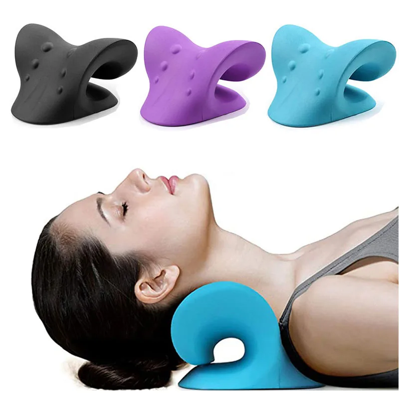Neck And Shoulder Relaxer Cervical Traction Device Relief And Cervical Spine Alignment Chiropractic Pillow Neck Stretcher