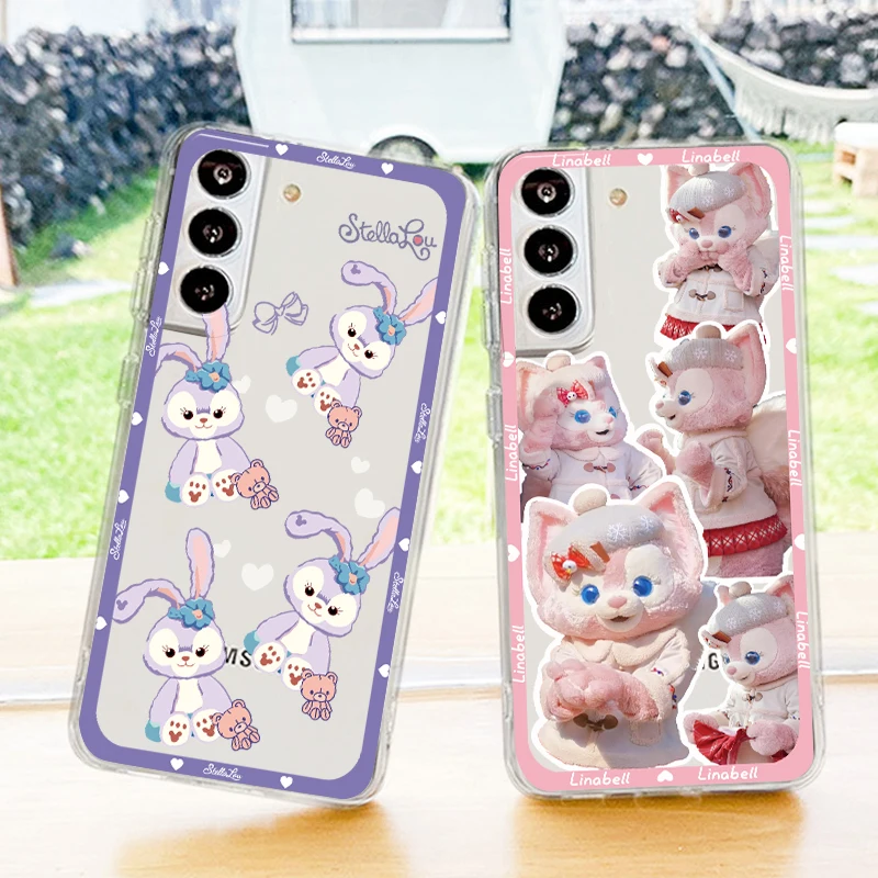 

Disney Cute Rabbit Duck Phone Case For Samsung S22 S21 S20 FE Ultra Pro Lite S10 5G S10E S9 S8 Plus Transparent Cover
