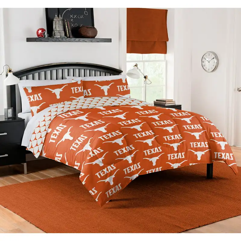 

Texas Longhorns Bed in Bag Set, Queen Size, Team Colors, 100% Polyester, 5 Piece Set