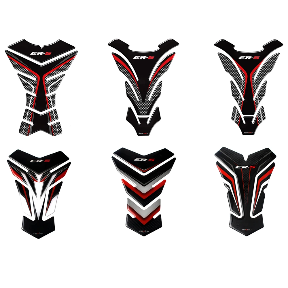 

Motorcycle Carbon Fiber Fuel Tank Pad Protection Sticker Fuel Tank Decal For KAWASAKI ER-5 ER5 ER 5 ER500 3D