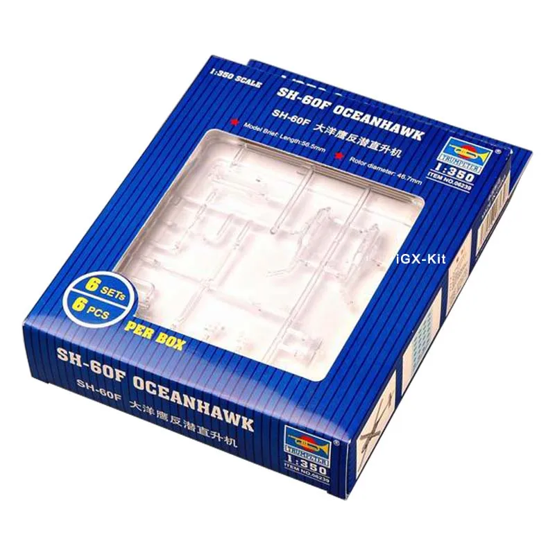 

Trumpeter 06239 1/350 Scale USN SH-60 SH60F Oceanhawk Helicopter Set (6-Box) Plastic Assembly Model Building Kit