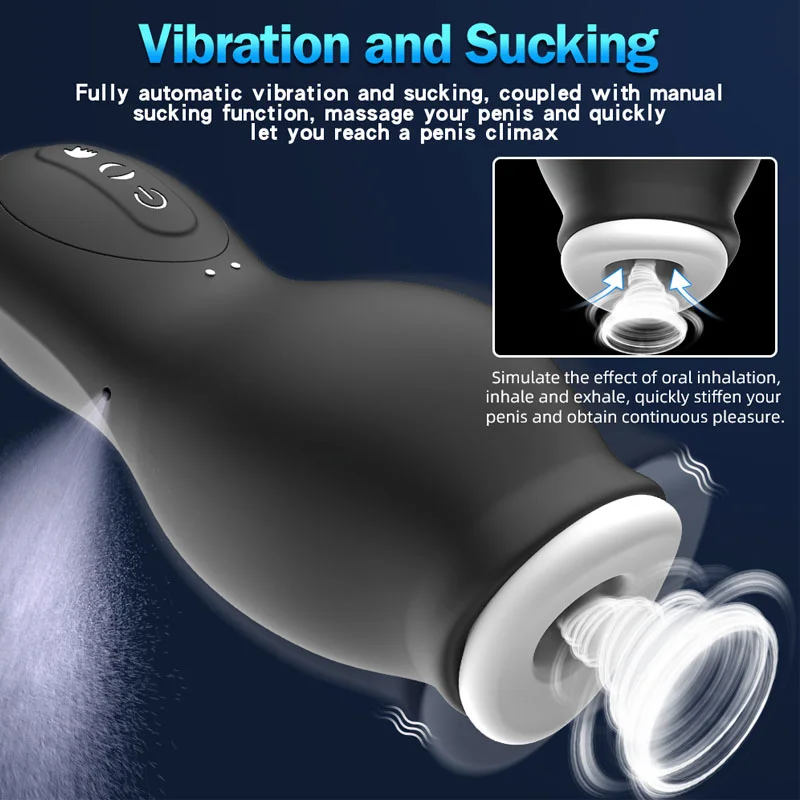 Masturbation Cup Blowjobs Machine Masturbator for Men Automatic Sucking Male Machine Oral Vaginal Penis Vibrator Sex Toy for Men