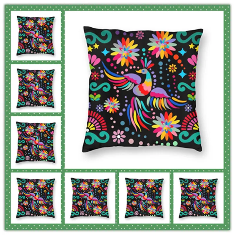 

Mexican Floral Pillowcase Home Decor Nordic Colorful Cushion Cover Sofa Square Pillowcase designer pillow case anime pillow
