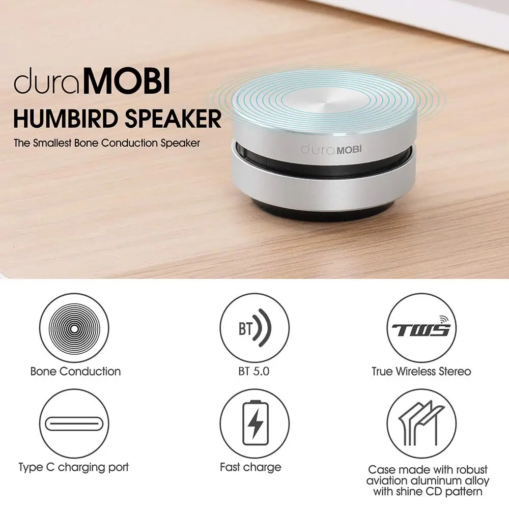 

Dura Mobi Hummingbird Sound Box Bone Conduction Sound Box TWS Wireless Bluetooth-compatible Sound DuraMobi Box Portable Speaker
