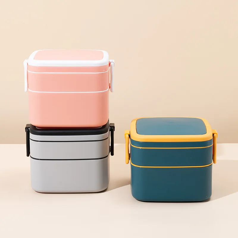 

Keep Warm Lunch Box Double-layer Bento Fresh Food Storage Heat Additive Portable Oven Heating Lunch Boxes Tableware 1200ml