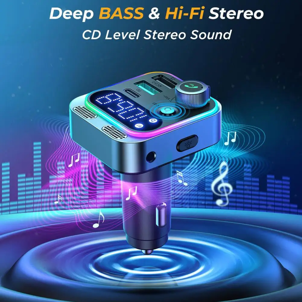 

Power Supply 48W Bluetooth-compatible 5.0 Car MP3 Player Charger Audio Accessories