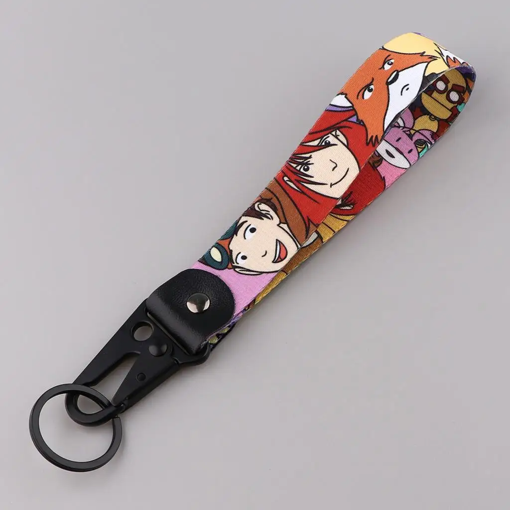 

Anime Cute Cartoon Keychain Lanyard Keyring Wrist strap Key Rings Car Motorcycle Accessories Key Starp Key Pendant