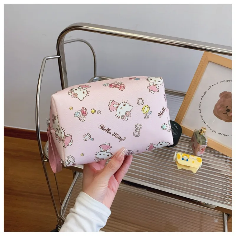 Косметичка Kawaii Cat с милым мультяшным принтом, большая вместительная сумка для макияжа, портативный дорожный органайзер для женщин и девочек, подарок, оптовая продажа (art.: 3920d962ff377) - 3920d962ff377