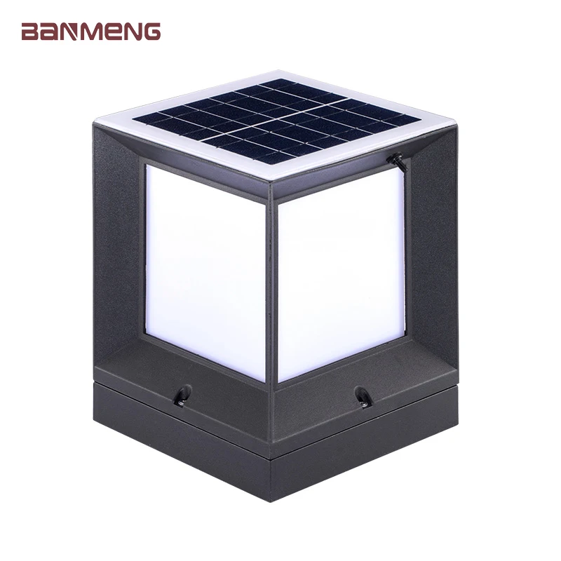 Энергосберегающий современный квадратный светильник на солнечной батарее