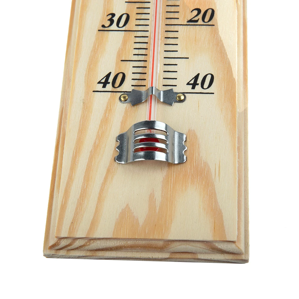 

Tool Wooden Thermometer Wooden 40cm X 7cm X 1cm Garden Décor Home Pine + Red Kerosene Thermometer 1pcs Exquisite