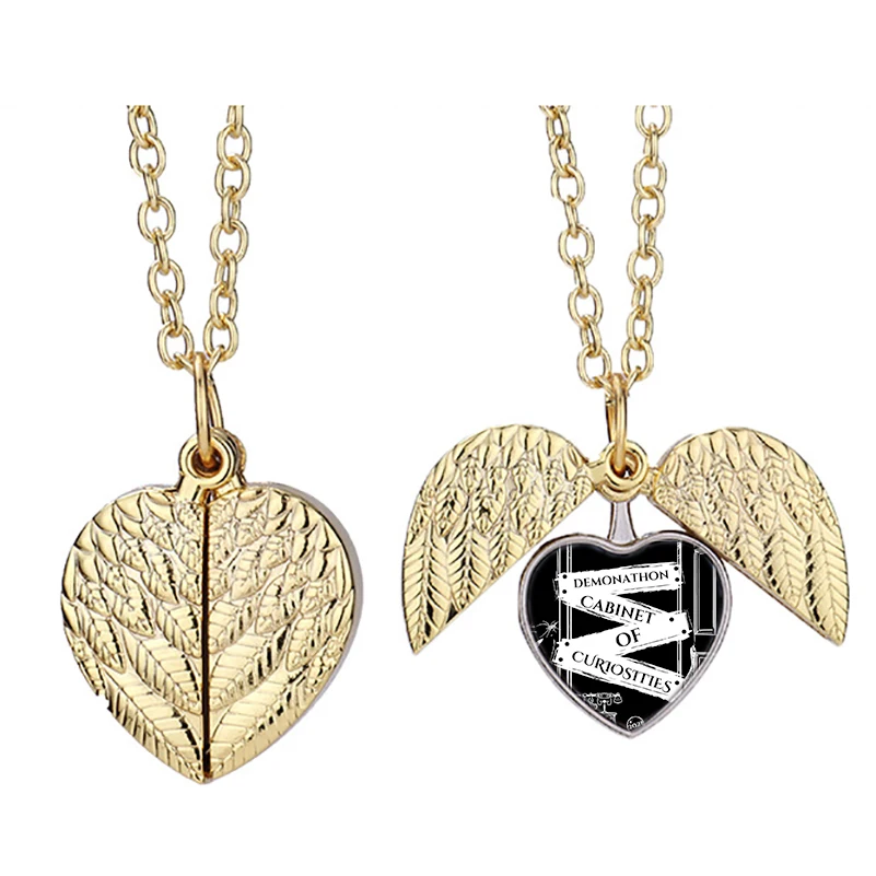 

Ожерелье с ангельскими крыльями, в форме сердца