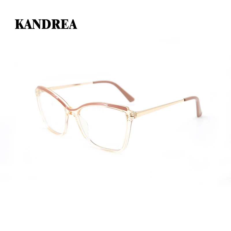 

KANDREA Cateye Fashion Women Eye Glasses Frames Retro Women Vintage Transparent Candy Eyeglasses High Quality Spectacles HG60032