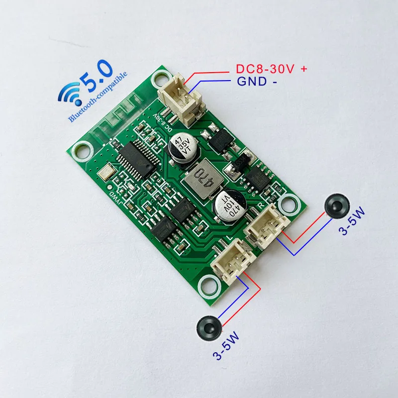 8-30 в Micro 5 0 стерео Bluetooth Плата усилителя мощности модуль 5VF Вт + мини-усилитель для