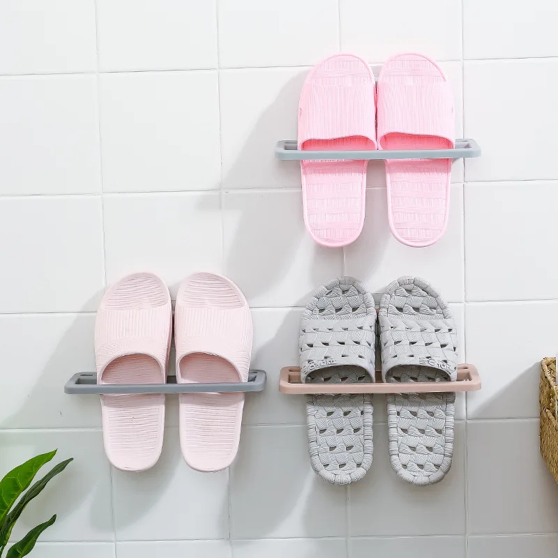 

Wall Mounted Shoe Rack Foldable Shoes Hanger Slippers Drain Storage Rack Shelf Shoe Hanging Holder Bathroom Organizer