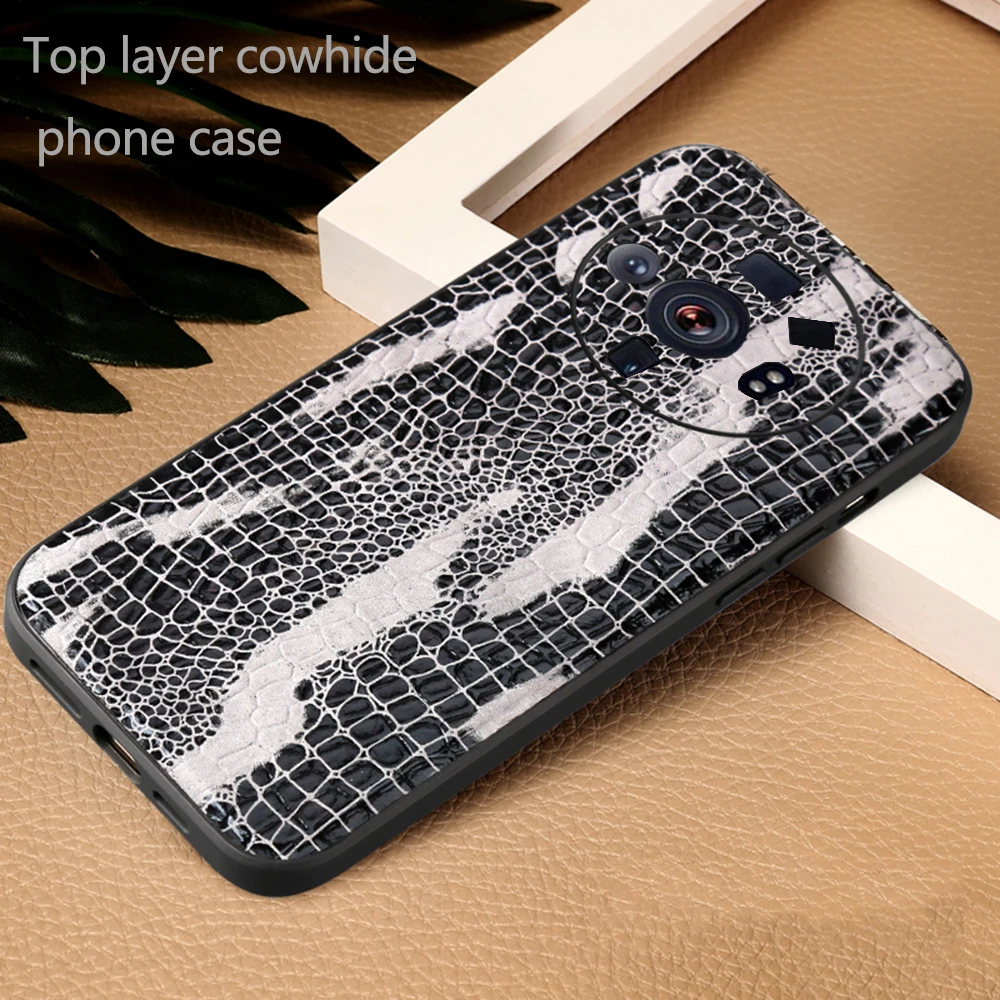 

Luxury Crocodile Leather Case For Xiaomi Mi 12 11 Ultra 12 11 10 9 8pro CC9lite Camera Protection Silicone Bumper Phone Cover