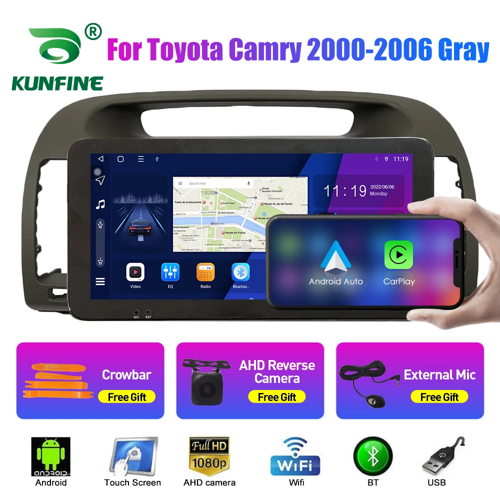 

Автомобильный радиоприемник 10,33 дюйма для Toyota Camry 2000-06 2Din Android Восьмиядерный автомобильный стерео DVD GPS навигатор плеер QLED экран Carplay