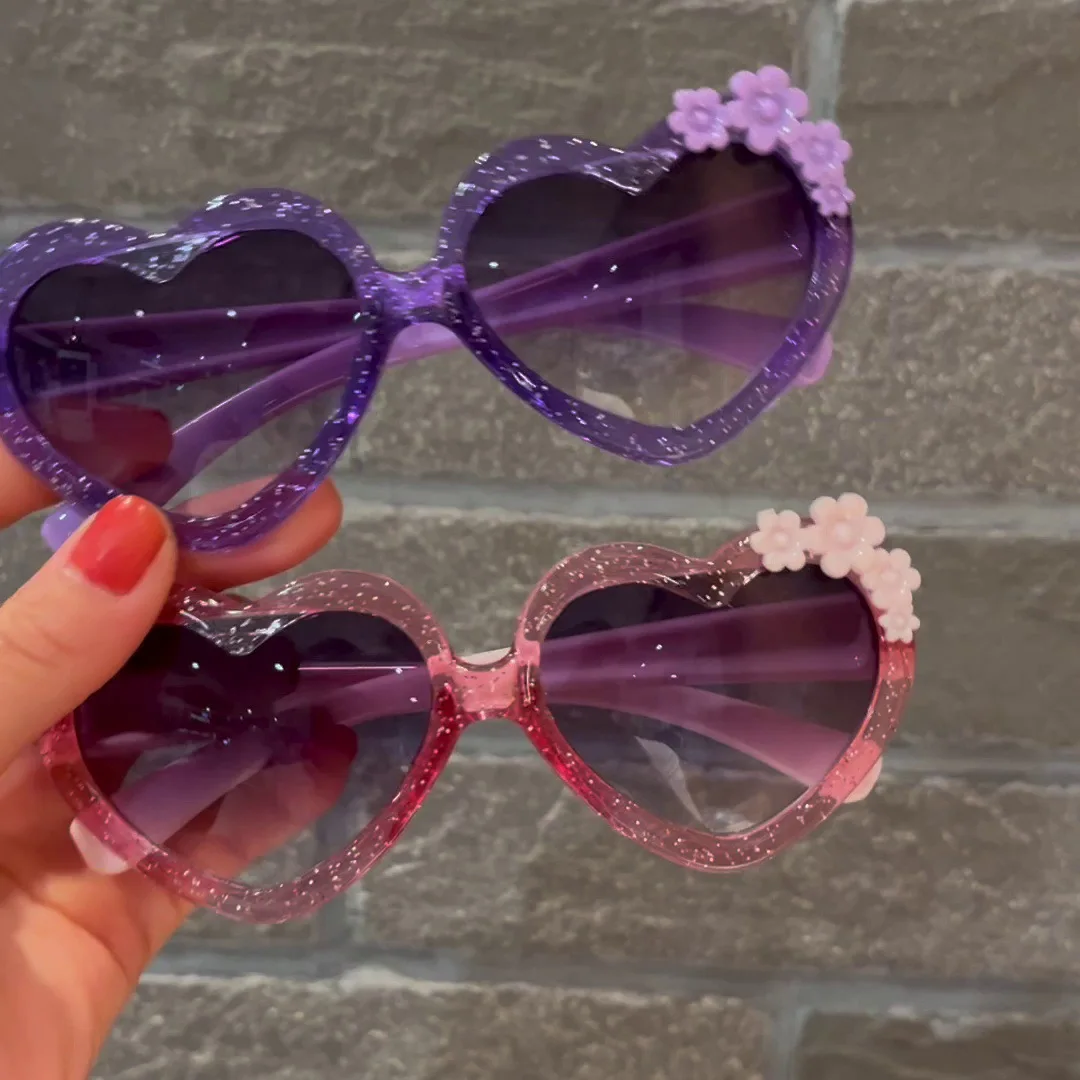 

Girls Boys Cute Cartoon Flower Sunglasses Outdoor Sun Protection Children Lovely Vintage Glasses Protection Classic Kids Eyewear
