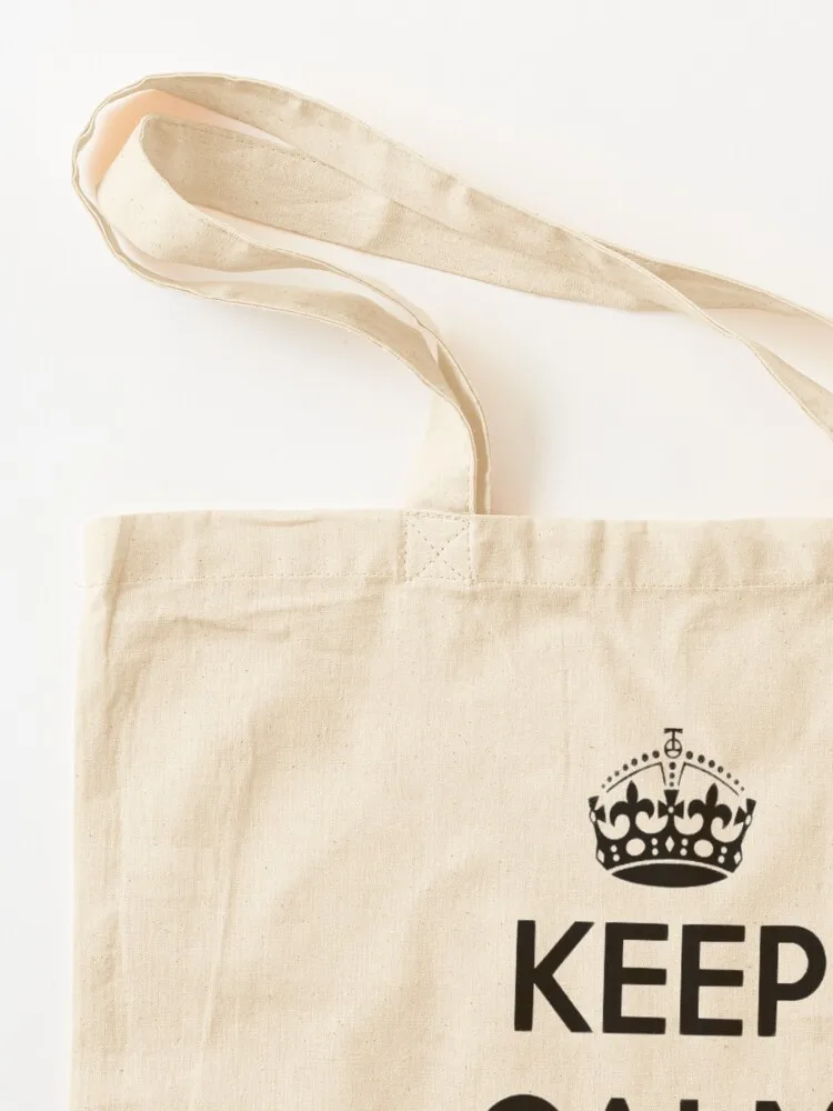 Keep Calm I Am A Массажный терапевт Черная текстовая большая сумка милая для рук