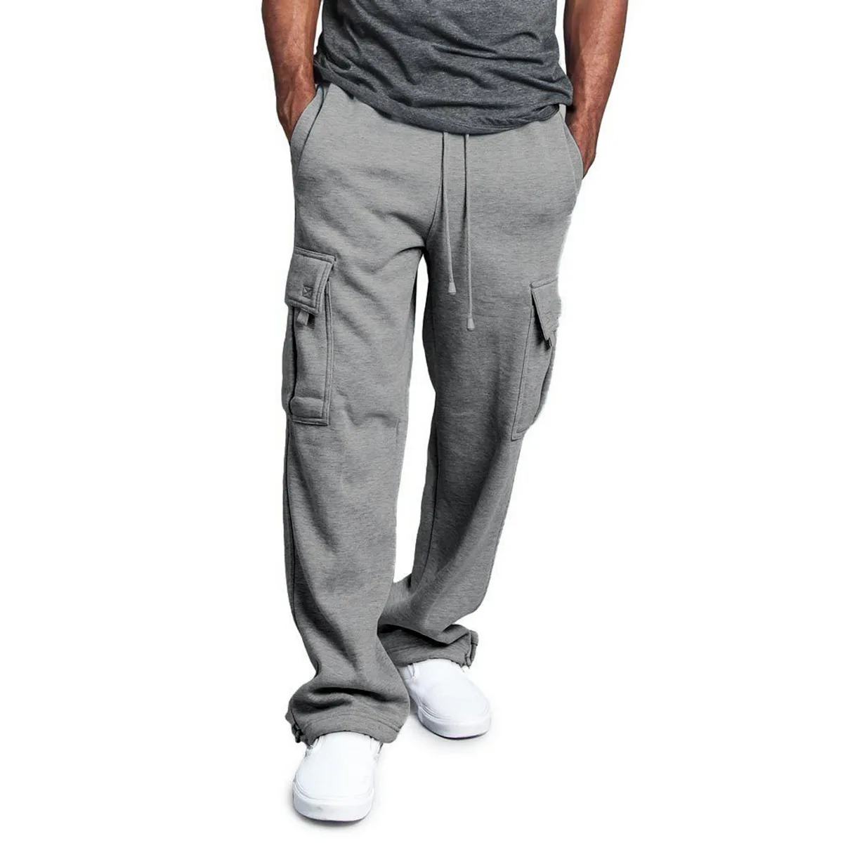 

Men's Casual Sweatpants Joggers Fitness Training Cargo Sweatpants Loose Elastic Waist Trousers Breathable Men Pants Sportswear