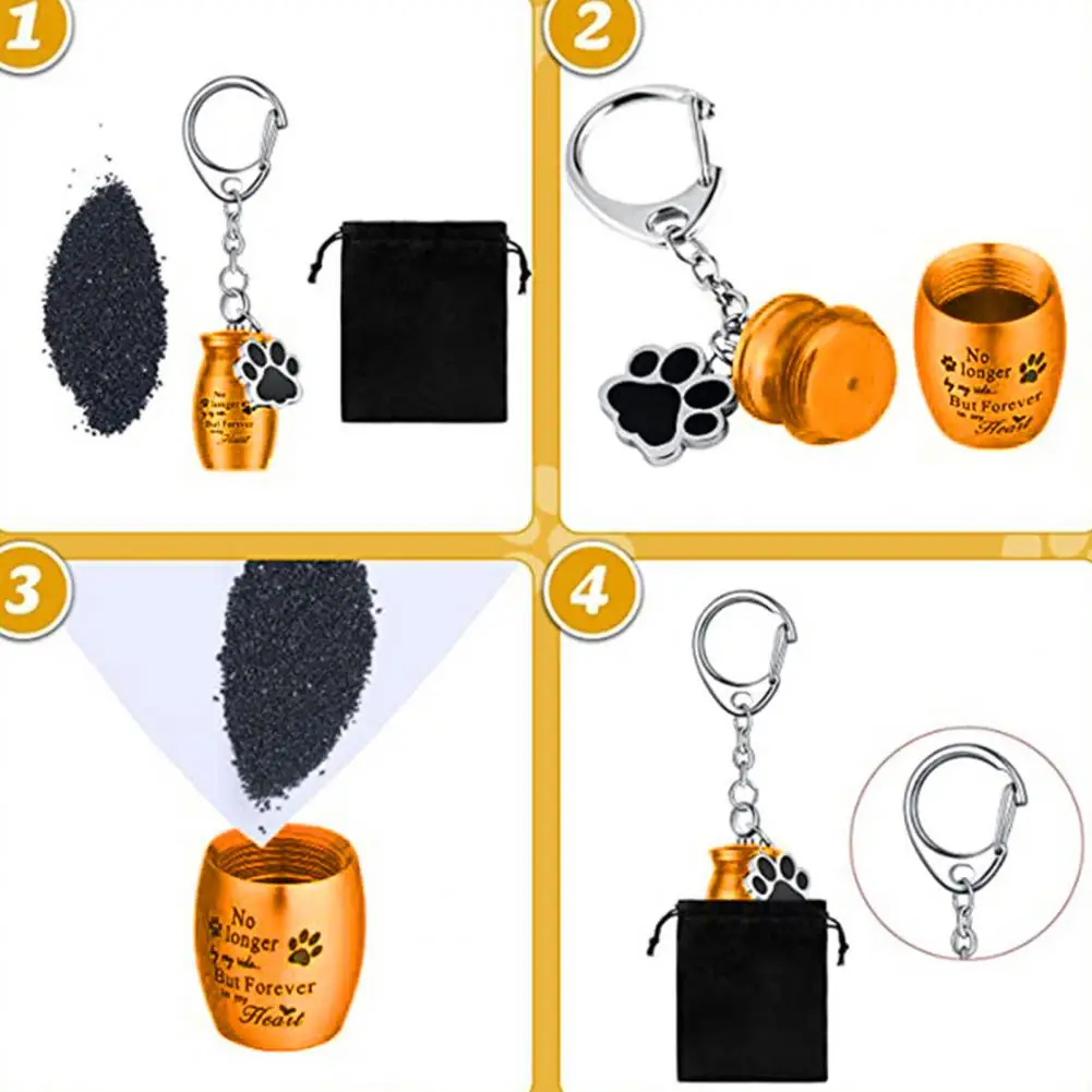 Брелок для ключей домашних животных из нержавеющей стали с собачьей и кошкой