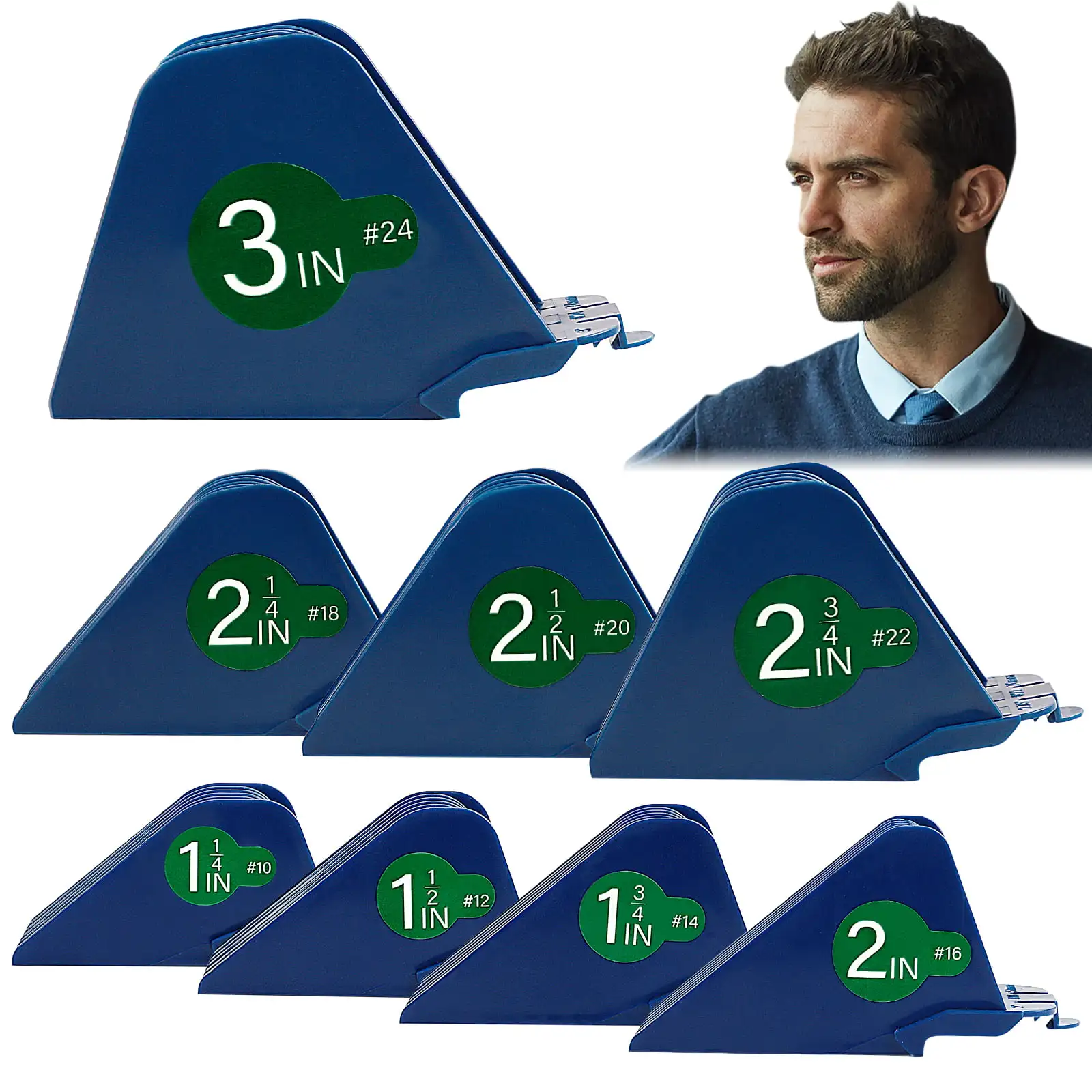 

Professional Hair Clipper Combs Guides, Hair Clipper Guards 1.25” 1.5” 1.75” 2” 2.25” 2.5” 2.75” 3”, Mega .24 .2