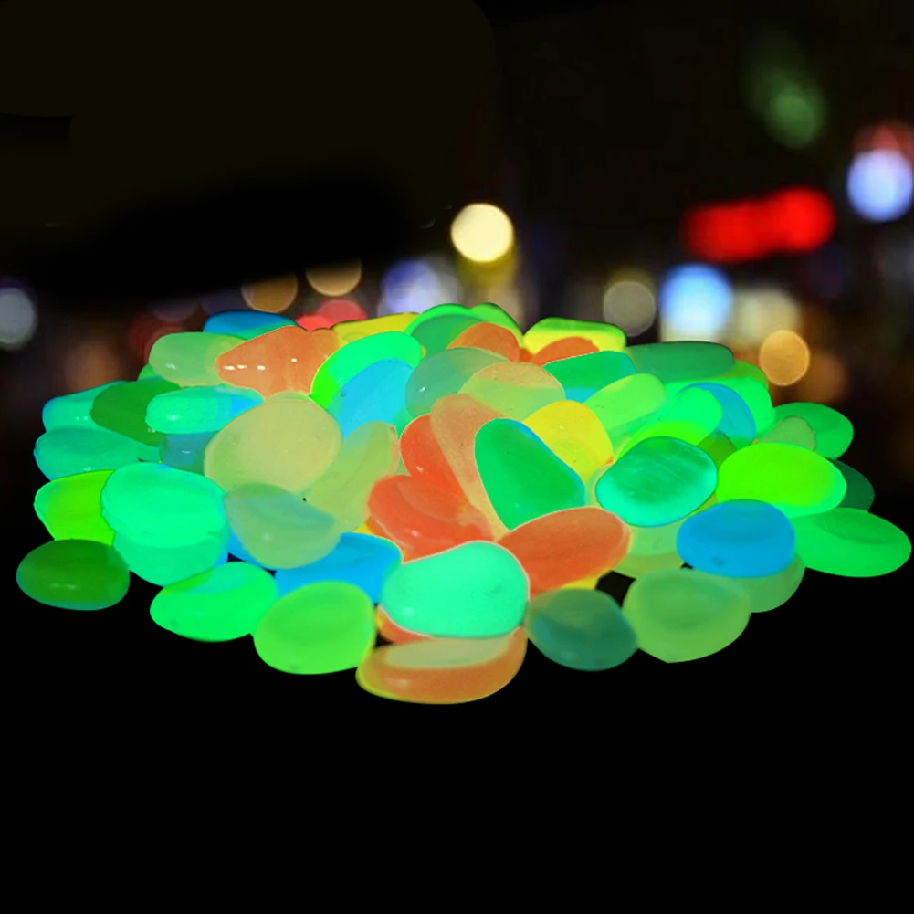 

10/20pcs Glow in the Dark Garden Pebbles Glow Stones Rocks for Walkways Garden Path Patio Lawn Garden Yard Decor Luminous Stones