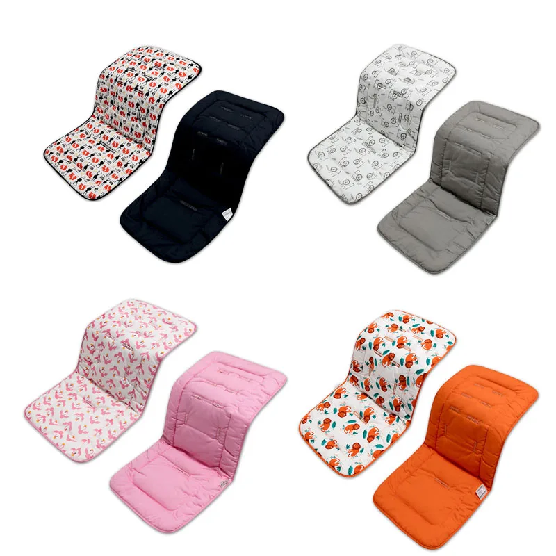Baby Stroller Accessories Mattress Pad Cotton Seat Cushion Universal Baby Car Seat Pad Soft Carriage Pram Liner Print Animals