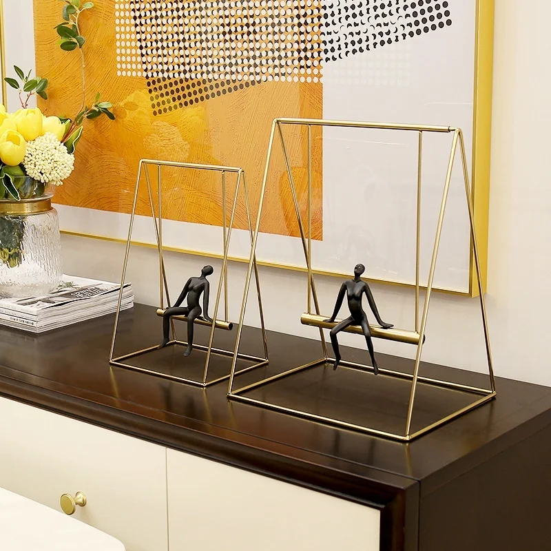 

Modern simple creative character swing living room furnishings home bedroom decorations Nordic Style TV cabinet furnishings