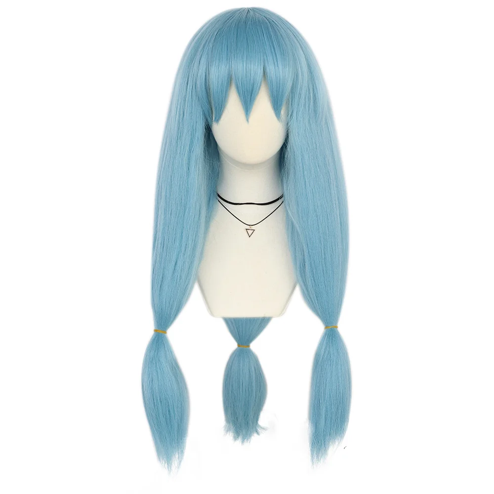 

Anime Jujutsu Kaisen Mahito Cosplay Wig Light Blue Hair Wig Heat Resistant Synthetic Three Ponytails 70cm 28" Halloween Wig