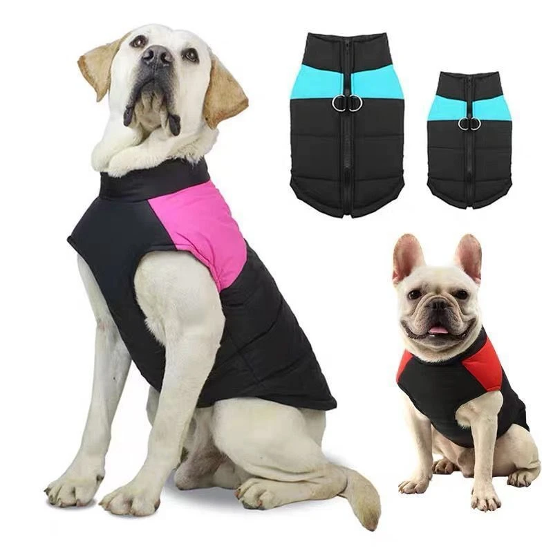 

Winter Warm Dog Clothes Waterproof Outfit Vest Windproof Dog Jacket Pet Coat Padded French Bulldog Luxury Dogs Costume Set