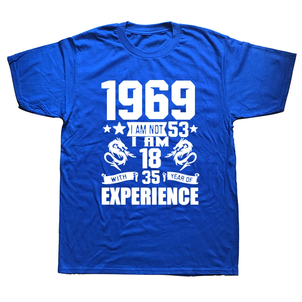 

Funny Made In 1969 Birthday Gift Print Joke T-shirt 53 Years Awesome Husband Casual Short Sleeve Cotton T Shirts Men 2022