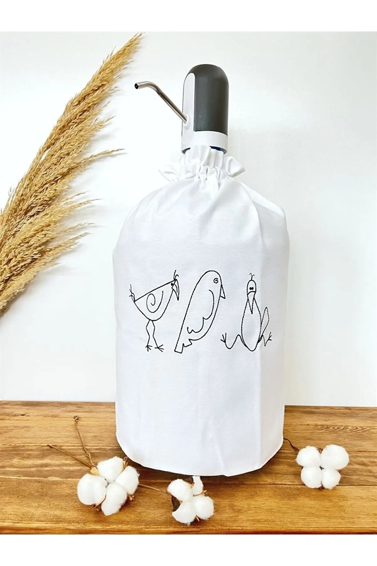 

Shirred carboy sheath White Water Pitcher Glass Water Caret Cover Cover 304924150