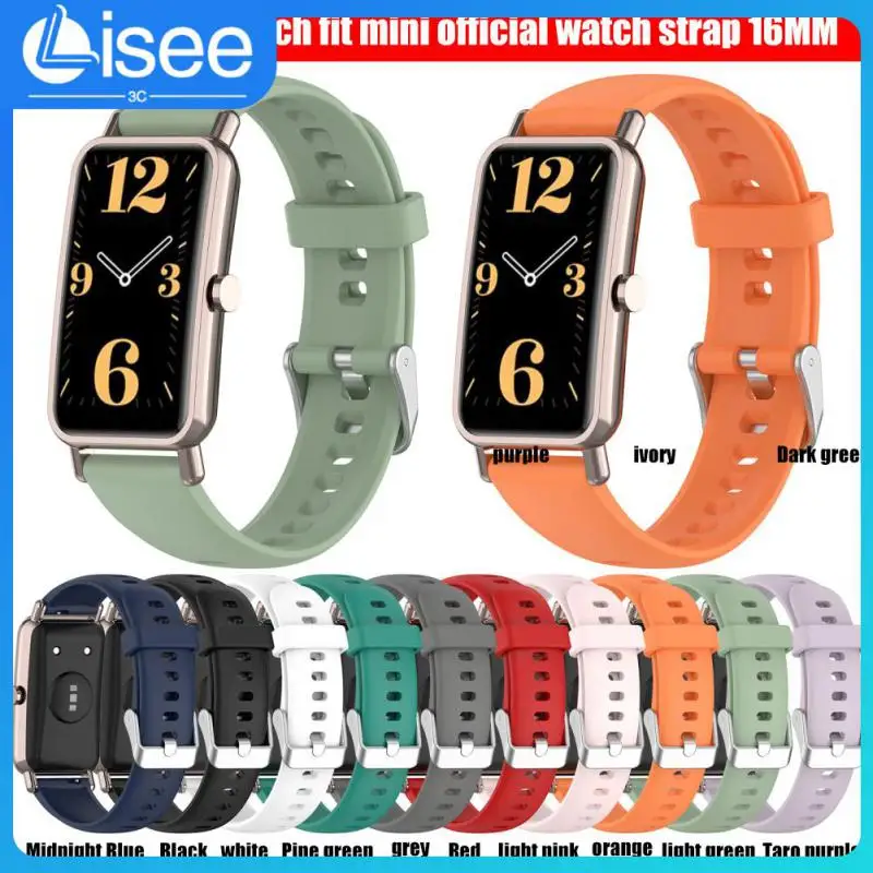 

Waterproof Wrist Bracelet Correa Watchband Correa Silicone Band Silicone Wristband 16mm 5.5-8.7 Inches For Huawei Watch Fit Mini