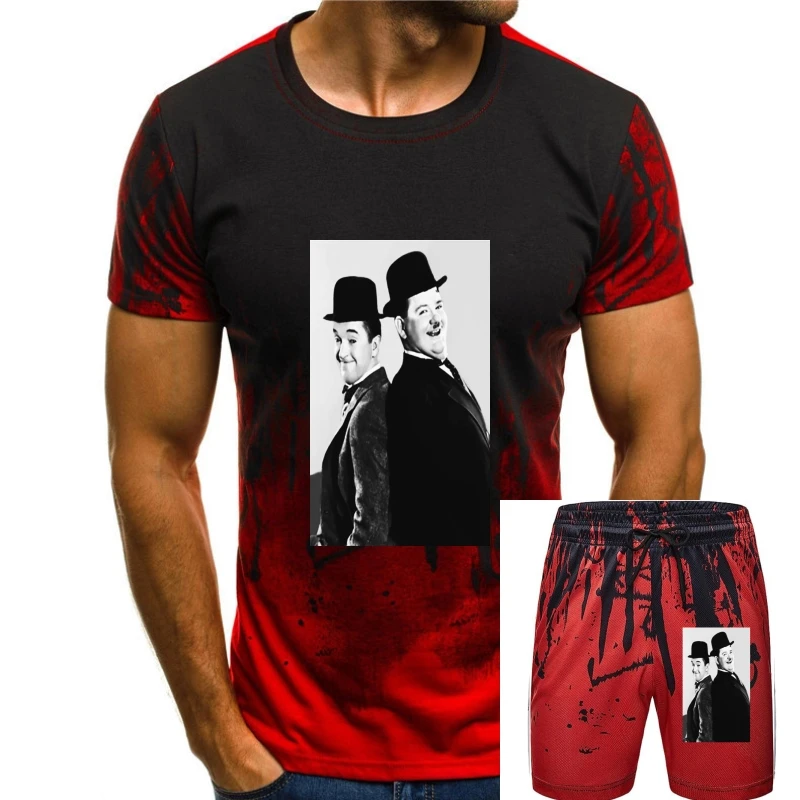 

T-Shirt Maglia Stanlio E Ollio Stan Laurel Oliver Hardy Comici - 1 S-M-L-Xl Harajuku Tops Fashion Classic Tee Shirt