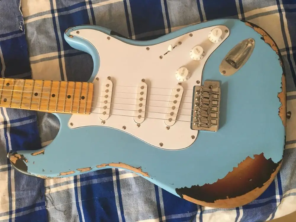 

electric guitar handmade relic guitar Ash body custom body old hardware