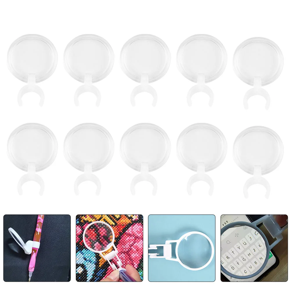 

Pen Magnifying Glass Drill Magnifierclip Diamond Light Tool Cross Lens 5D Sewing Diy Accessories Painting Supplies