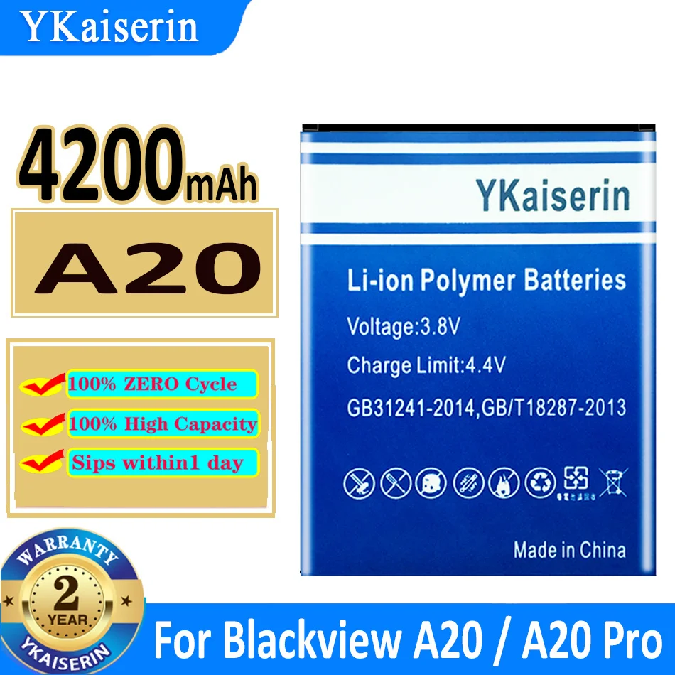 

Аккумулятор ykaisin A 20 4200 мАч для Blackview A20/A20 Pro A20Pro, Новая батарея + код отслеживания