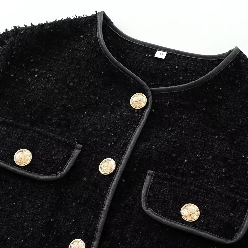 Женская трикотажная куртка с длинным рукавом и круглым вырезом