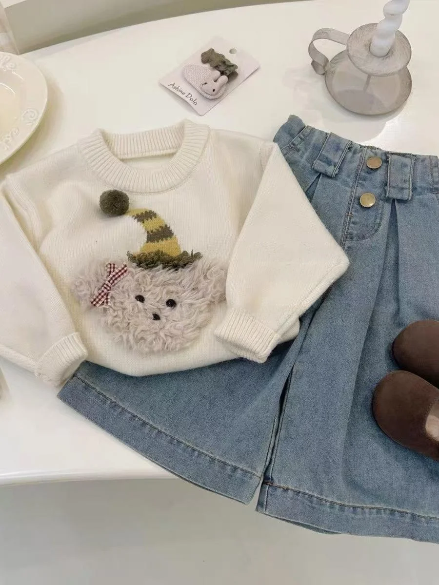 Для женщин. Детский свитер новинка 2024 детский утолщенный в стиле вестерн милый