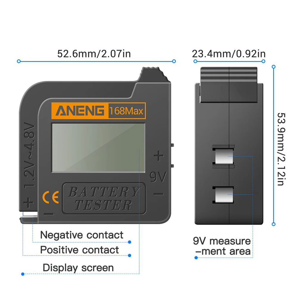 

Цифровой тестер батареи, высокоточный анализатор, профессиональный ЖК-дисплей, монитор напряжения батареи, проверка ячеек AA