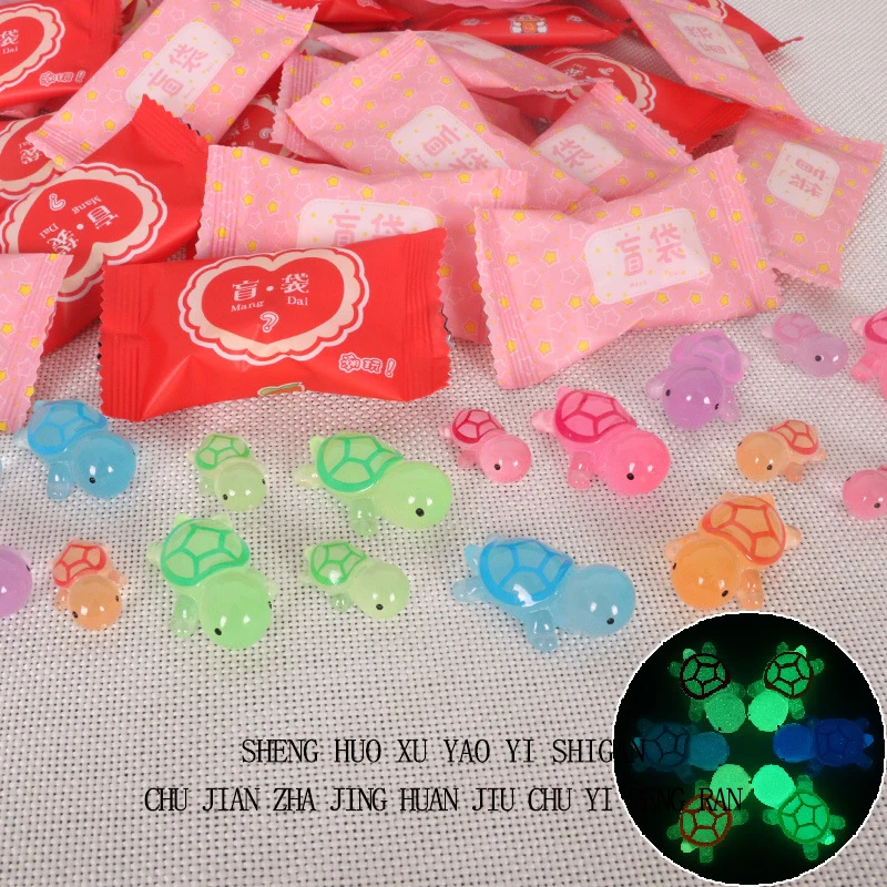 Мини-светящаяся черепаха из мультфильма сумка для слепых черепашек рандомиковое