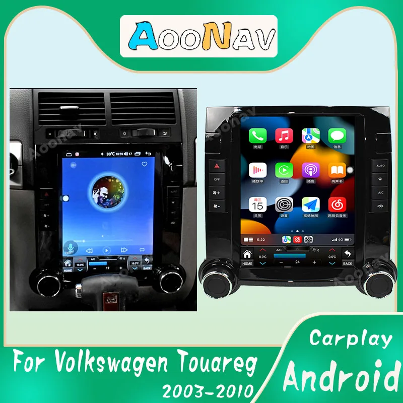 

128G Car Tesla Screen For Volkswagen Touareg 2003-2010 Android 11 Multimedia Radio Receiver GPS Navigation Stereo DVD Player