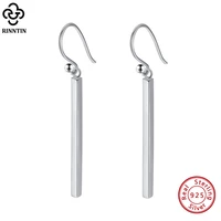 rinntin minimalism 925 sterling silver geometric dangle earrings for women girls fashion brief ear drop jewelry gifts ape54