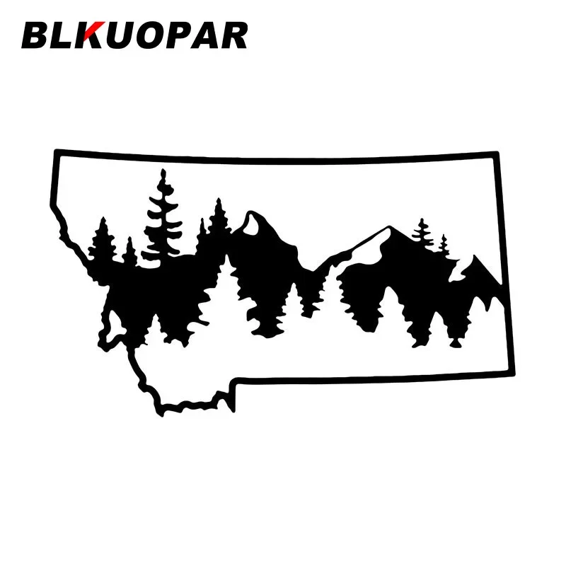 

Виниловые автомобильные наклейки BLKUOPAR с изображением гор, наклейки для кондиционера, вырезанные водонепроницаемые Креативные украшения, автомобильные аксессуары