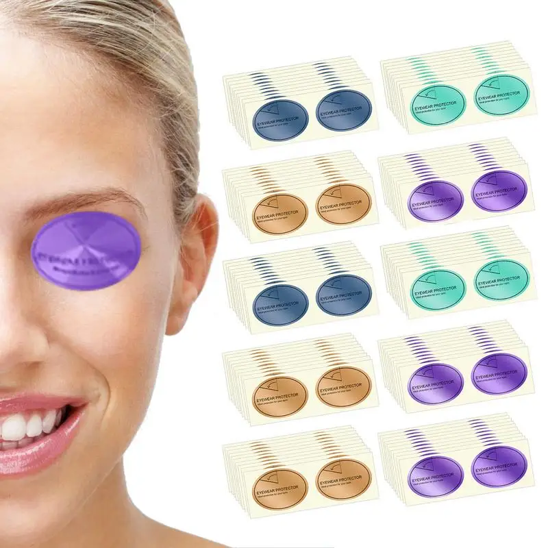 

100 пар, Одноразовые наклейки на глаза для загара