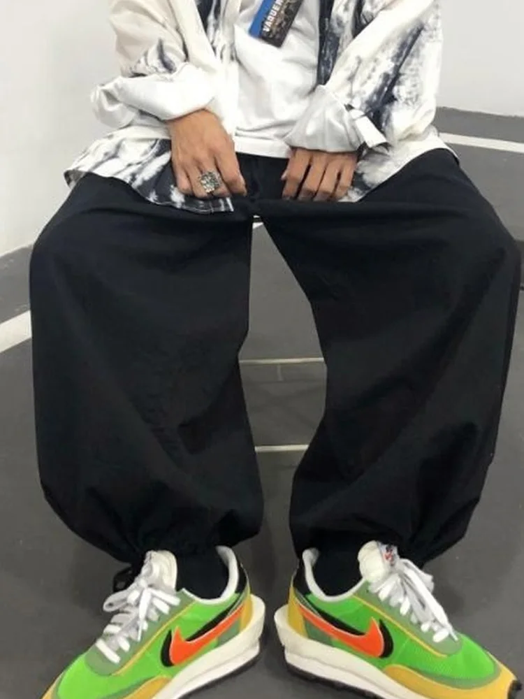 Женские брюки-карго в стиле Харадзюку с широкими штанинами |