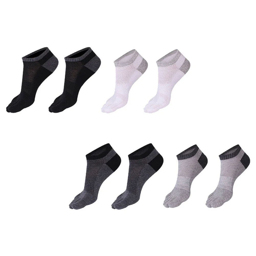 

Five Toe Socks 8Pcs Cotton Toe Socks Show Five Finger Low Cut Socks for Exercise ( Assorted Color )